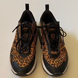 Nike Women's Leopard-Pattern Athletic Sneakers in Brown and Black